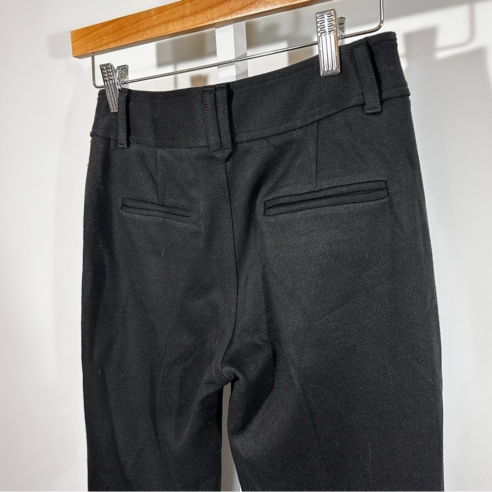 Anthropologie The Essential Trouser Women’s Black Pants Size 0 Mid Rise Bootcut - Picture 4 of 6